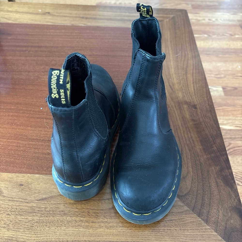 Dr. Martens Black Boots with Yellow Accents